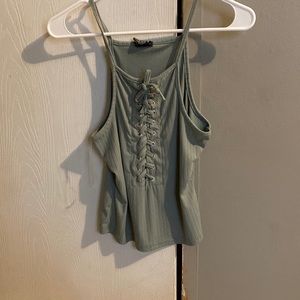 Green tank top